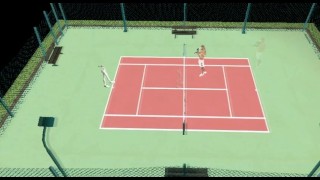 Sex with the tennis coach at the tennis court