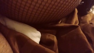 Having fun in motel with window open