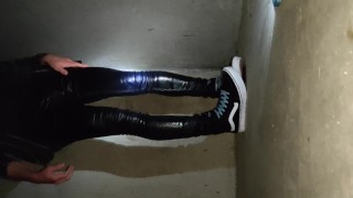 Rewetting My Skinny Jeans And Vans In Parking Lot