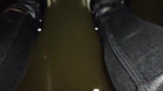 Taking A Dip In The Pond Fully Clothed In Public