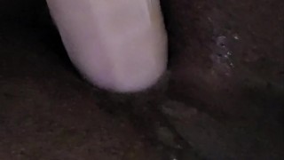 Fucking my wet asshole with my white dick