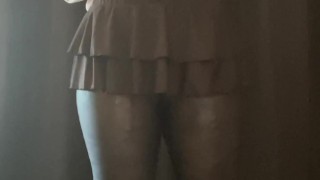 Sexy fat ass alt punk PAWG with perfect small perky tits peels off layer after layer to Motörhead