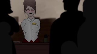Librarian Gets Fucked Hard By Fuck Machine Animation