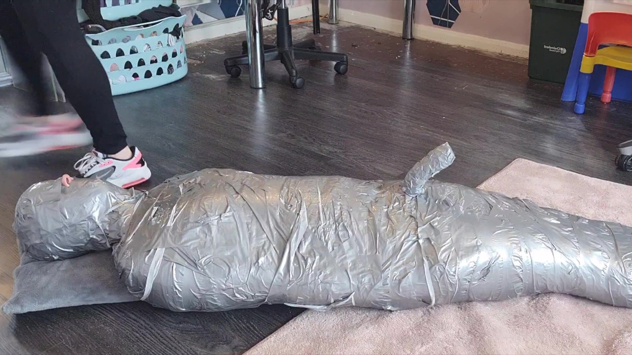 Hot Domme mumified client! - BDSM, Bondage, Duct tape, Fetish, Domme,  Findom, Femdom