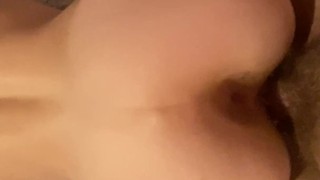 big cock sucked and rough fucks small blonde milf who licks up cum