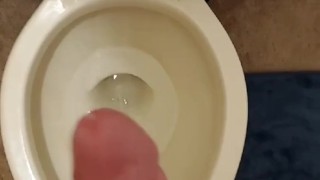 Jerk off Into toilet
