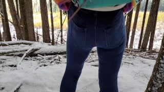 Nerdy Faery's Rear View Snowy Piss