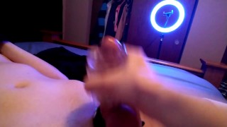 Femboys mercilessly edge for 15min before blowing huge loads