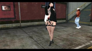Day at the subway, guy stares at sexy girl and fuck her