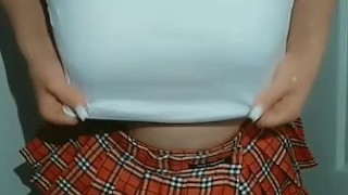 Pawg gives dildo blowjob then masterbates for camera
