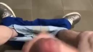 Hubby blowing his load at work 