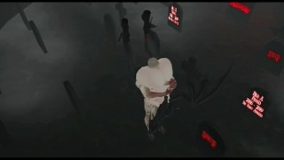 One day with a zombie dick on the graveyard