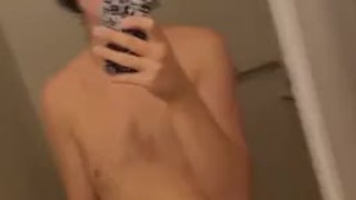 Twink showing body off after shower