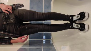 Pissing My Dried Out Skinny Jeans In The Shower (6th Wetting)