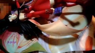 遠坂凛(Fate/FGO)魔法少女フィギュアに精液ぶっかけオナニー&キス&足舐め