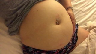 Swollen Belly Girl Bloated Belly Gurgles