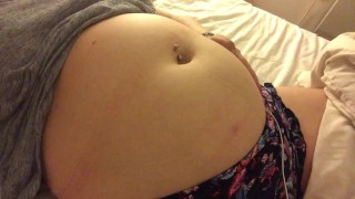 Swollen Belly Girl Bloated Belly Gurgles