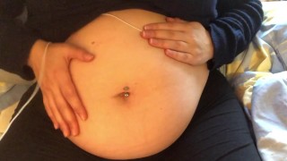 Swollen Belly Girl Loud Stuffed Belly