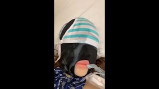 Japanese boy, cumshot on missionary to big boobs love doll in Japanese uniform