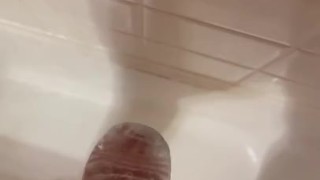 Fuckin my pocket pussy in the shower t