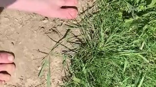 Feet getting nice a dirty outside 