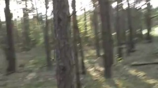 I was so horny I got naked in the forest to play with myself