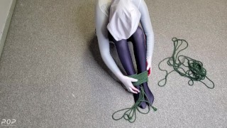 Spider Gwen's Bondage Escape Practice #1 - first try at a bondage escape cosplay