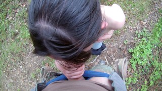 Blowjob in the mountains