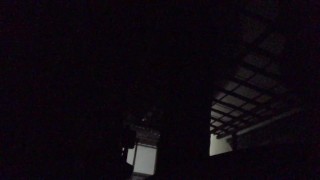 Walk around with a naked erection at midnight - 深夜に近所を全裸勃起で徘徊／誰ともエンカウントしない時の方が勃起しやすい／0418／晴れ