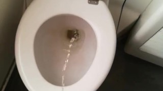 Getting a semi while pissing in the train toilet, then spitting