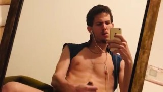 Latin Guy Jerking off in the room