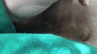 Big hard dick Cumming in car before work 