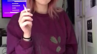 teasing..having fun and smoking
