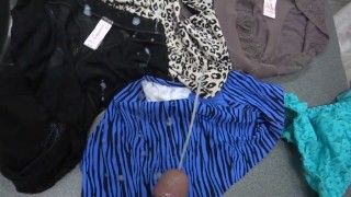 CUMSHOTS IN THE PANTIES OF MY MATURE WIFE, LATINA MOTHER, GROUTS, STRAWS