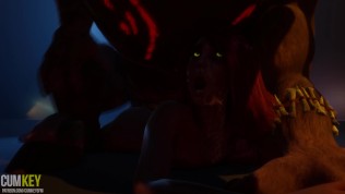 Perfect Big BOOBS Bitch Fucking with Big Cock Monster | 3D Porn Wild Life