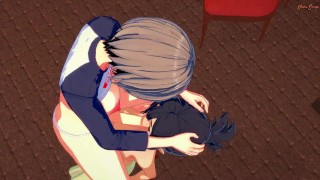 Ami Asai titty fucks futa Uzaki before getting throat fucked - Uzaki-chan Hentai