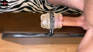 Solo Male Moaning while Fucking Fleshlight with His Big Cock for Huge Cum Load - 4K