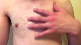 【日本人】シャワー後の火照った身体を晒しながらムダ毛処理をサボった恥ずかしい乳首を弄ぶ変態【#83】
