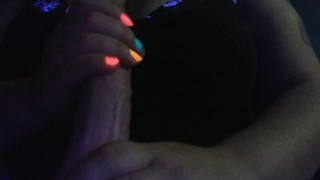 Chubby Teen Blacklight Blowjob