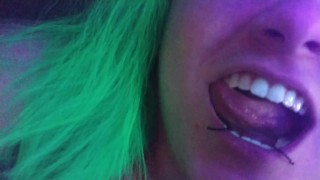 Chubby Teen Blacklight Blowjob