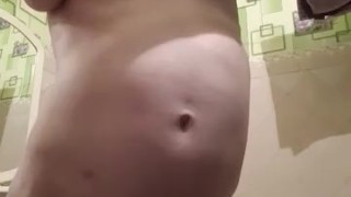 The stomach water inflation, about 3l inside me 