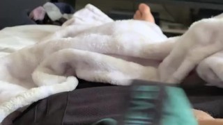Morning Stroking my uncut cock until I nut