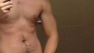 Teen jacking off in college washroom