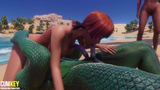 Two Sexy Girls Mating With Monster | Big Cock Monster | 3D Porn Wild Life