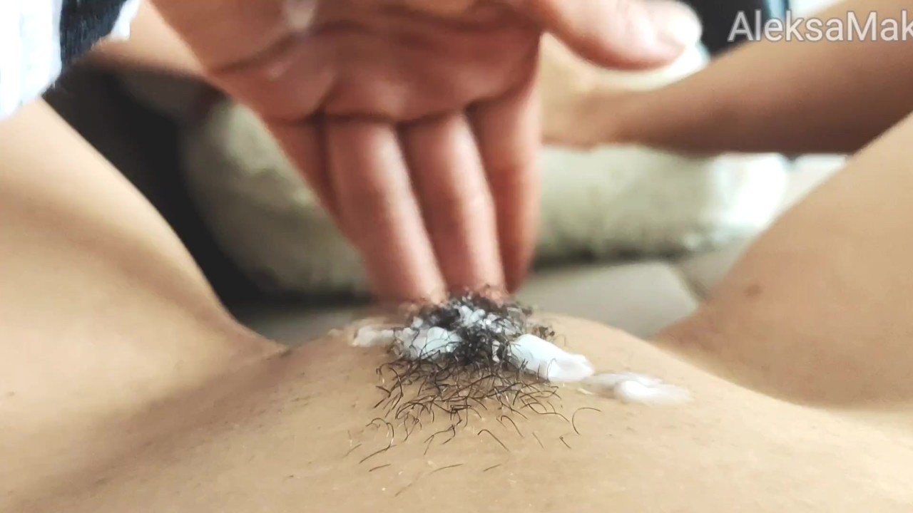 Masturbates Hairy Wet Pussy pov closeup