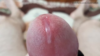 Russian exhibitionist likes to show his big cock and jerk off on camera