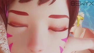 Mercy and Dva Doggystyled POV from Overwatch Animation NSFW 3D