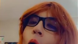 BBW TS swallowing bad dragon toy 
