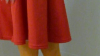 Velma Dinkley has an accident in her stockings