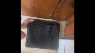 HUGE DICK PISSING PEE ON TOWEL ON FLOOR HD DADDYREVAN
